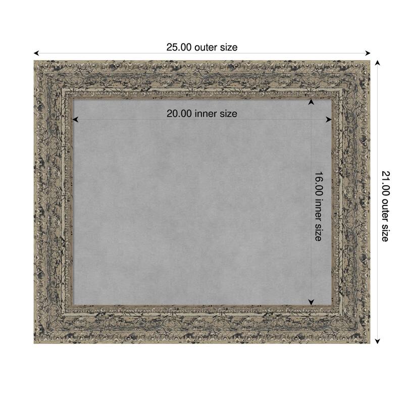 Amanti Art Attic Aged Black Framed - 25 x 21 in - Attic Aged Silver