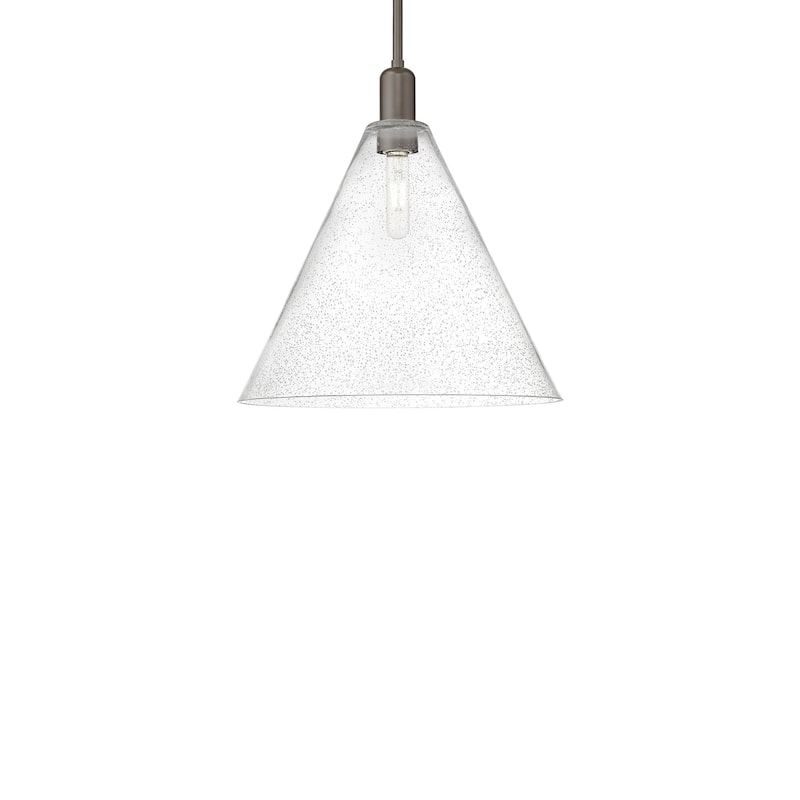 Innovations Lighting 716-1S-18-16 Berkshire Glass Pendant Berkshire - Oil Rubbed Bronze / Seedy