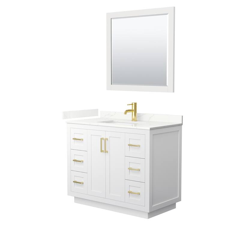 Wyndham Collection WCF292942S-QTZ-UNSM34 Miranda 42" Free Standing