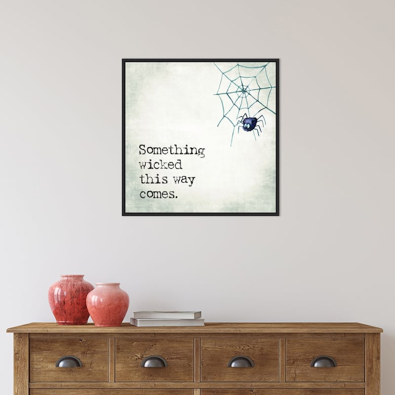 Amanti Art Something Wicked Spider Framed Canvas Wall Art