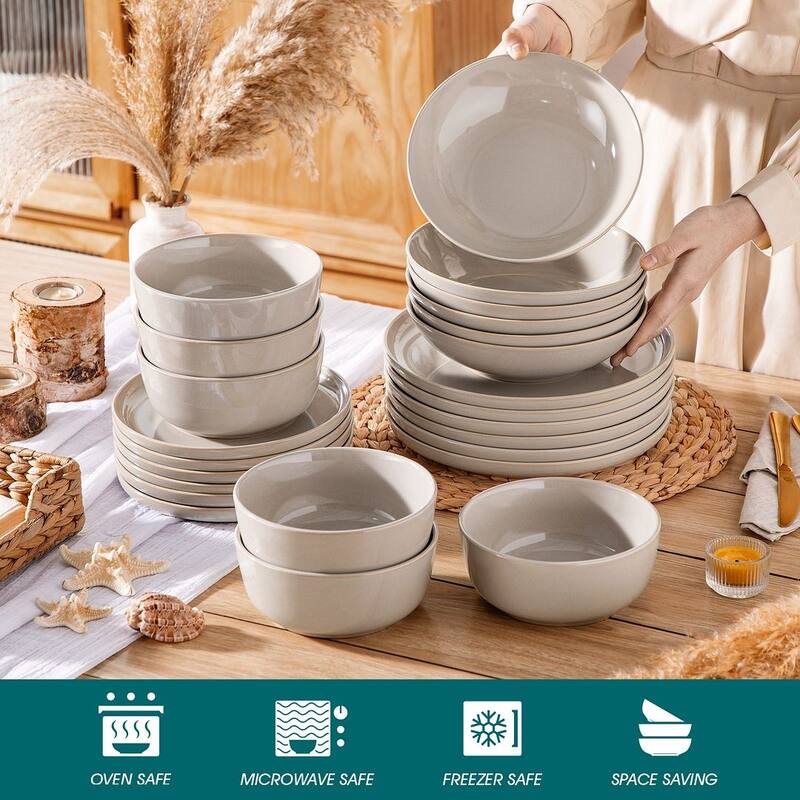 Vancasso PLAYA 18/24-Piece Stoneware Dinnerware Set Service for 6