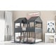 preview thumbnail 9 of 37, Full Over Full Bunk Bed with Roof & Windows, Wooden House Bunk Bed Frame with Safety Guardrails & Ladder for Kids, Teens, Adults