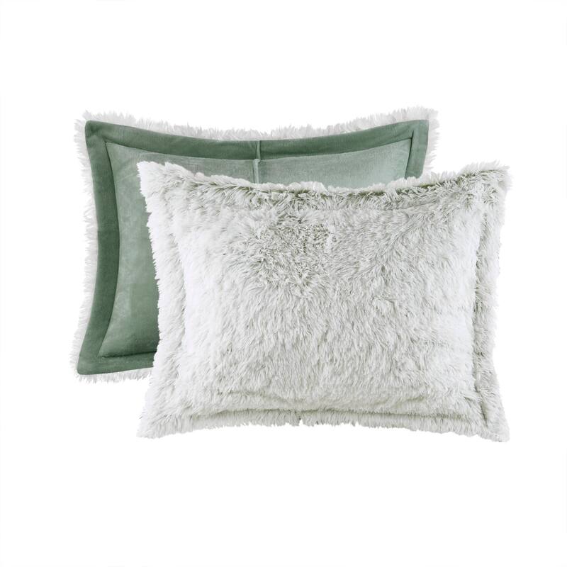 Intelligent Design Leena Shaggy Long Fur Comforter Mini Set