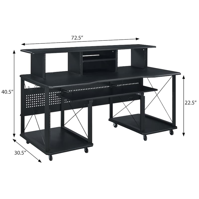 Grandal Music Desk with Earphone Rack and Keyboard Tray