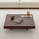 preview thumbnail 12 of 29, 43" Mid Century Modern Square Coffee Table, Carbon Steel Legs Brown Wood