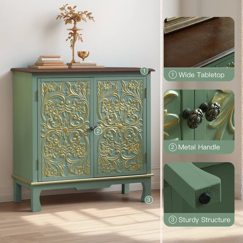 Farmhouse Handcrafted Wood Accent Chest Dresser