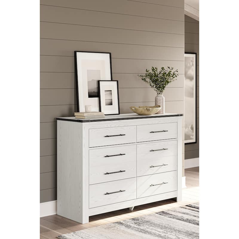 Signature Design by Ashley Schoenberg White/Black 6 Drawer Dresser