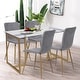 preview thumbnail 1 of 52, Carson Carrington Upholstered Dining Chair Golden Leg (Set of 4)