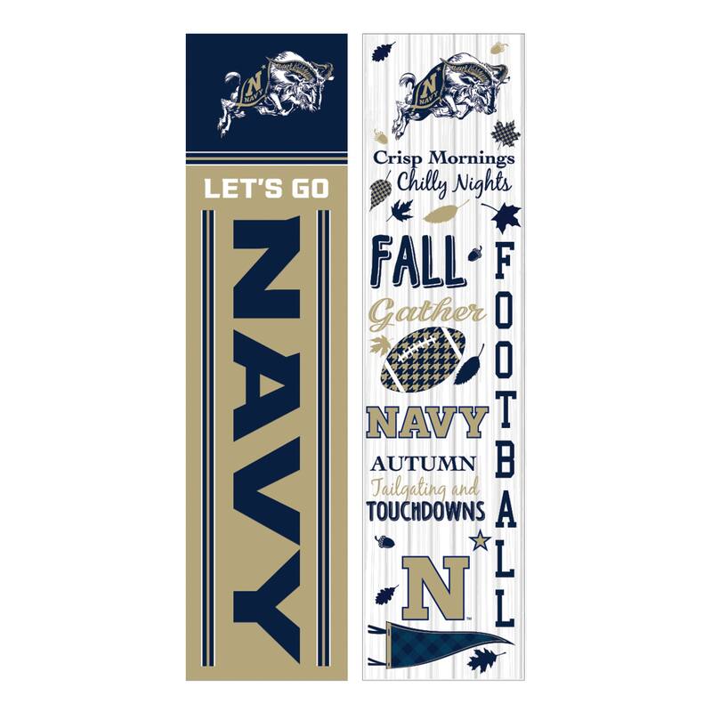 47" Double Sided Seasonal Porch Leaner, US Naval Academy - 47" x 11.25"