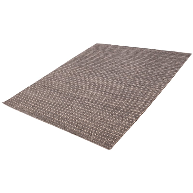 ECARPETGALLERY Braided Weave Kashkuli Gabbeh Grey Wool Rug - 8'2 x 9'6