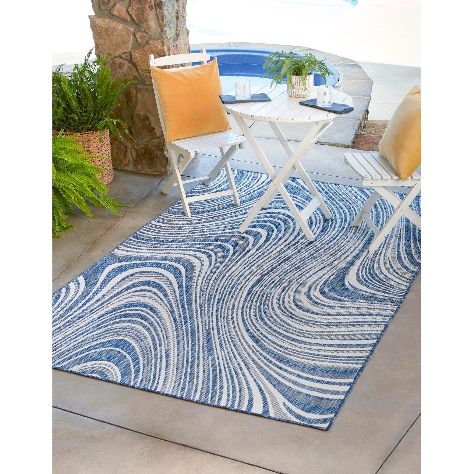 Unique Loom Outdoor Pool Area Rug - Overstock - 32078753 Unique Loom Outdoor Pool Area Rug - Overstock - 32078753