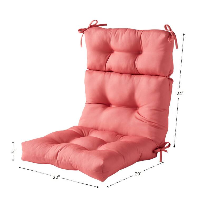 22-inch x 44-inch Polyester Outdoor High Back Chair Cushion (Cushion Only)