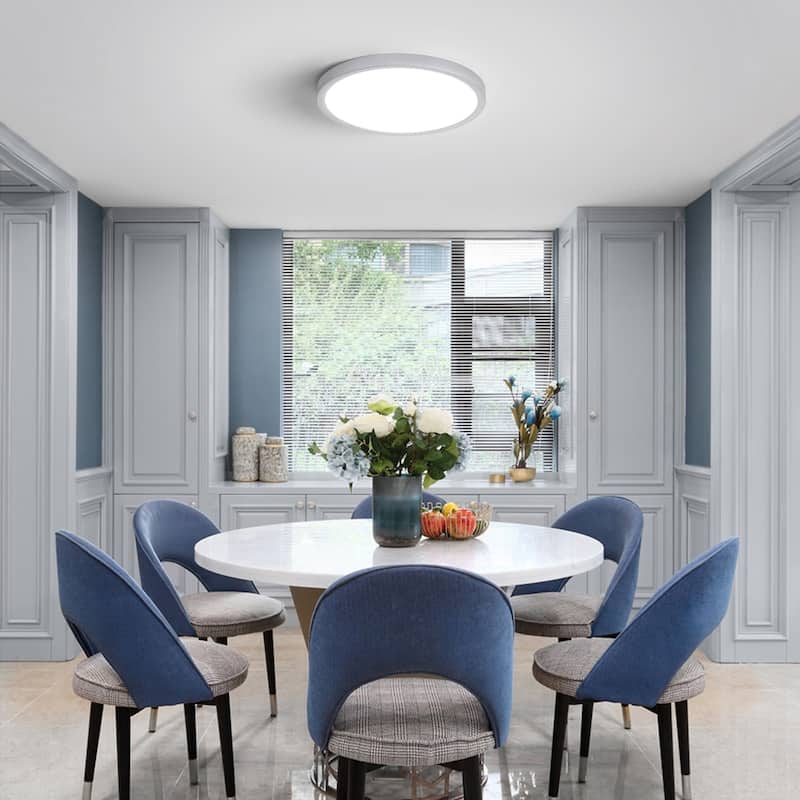 Modern 9.06-inch Round LED Flush Mount Ceiling Lighting for Hallway Bedroom