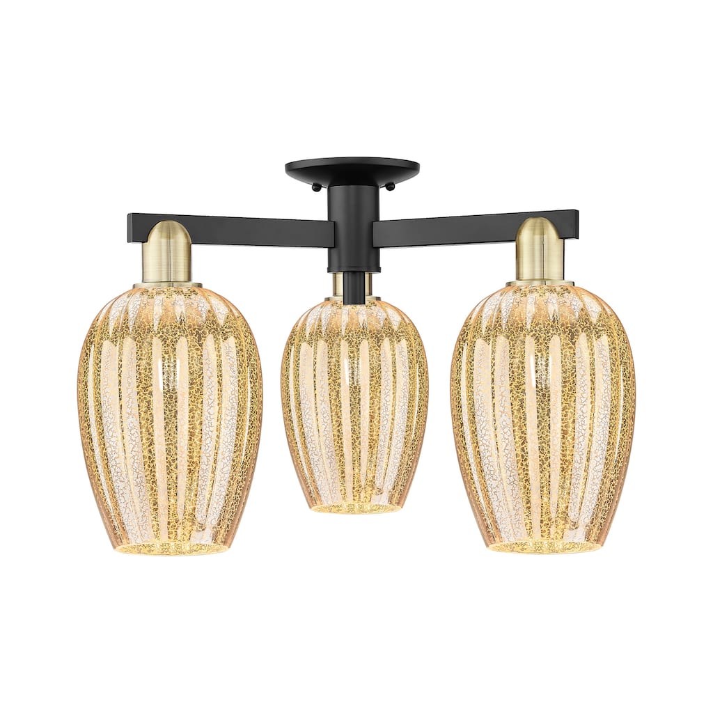 Innovations Lighting 716-3F-14-24 Preston Semi-Flush Preston 3 Light