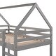 preview thumbnail 37 of 36, Wood Twin Size Loft Bed with Slide, Roof and Ladder, with Slide