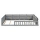 preview thumbnail 18 of 22, Full Size Wood Toddler Bed with Guardrail and Upholstered Pillow