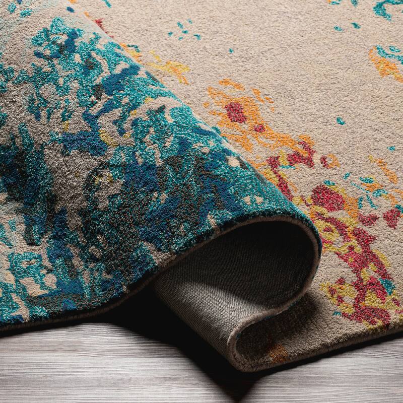 Ele Handmade Modern Abstract Wool & Viscose Area Rug