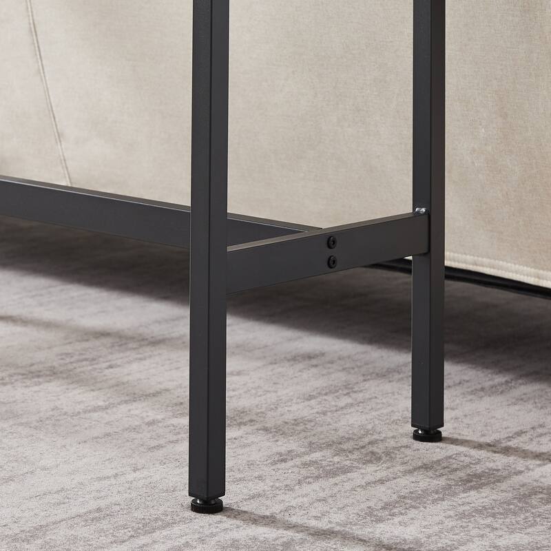 Industrial 3-Piece Metal Frame Bar Dining Set with 2 Stools
