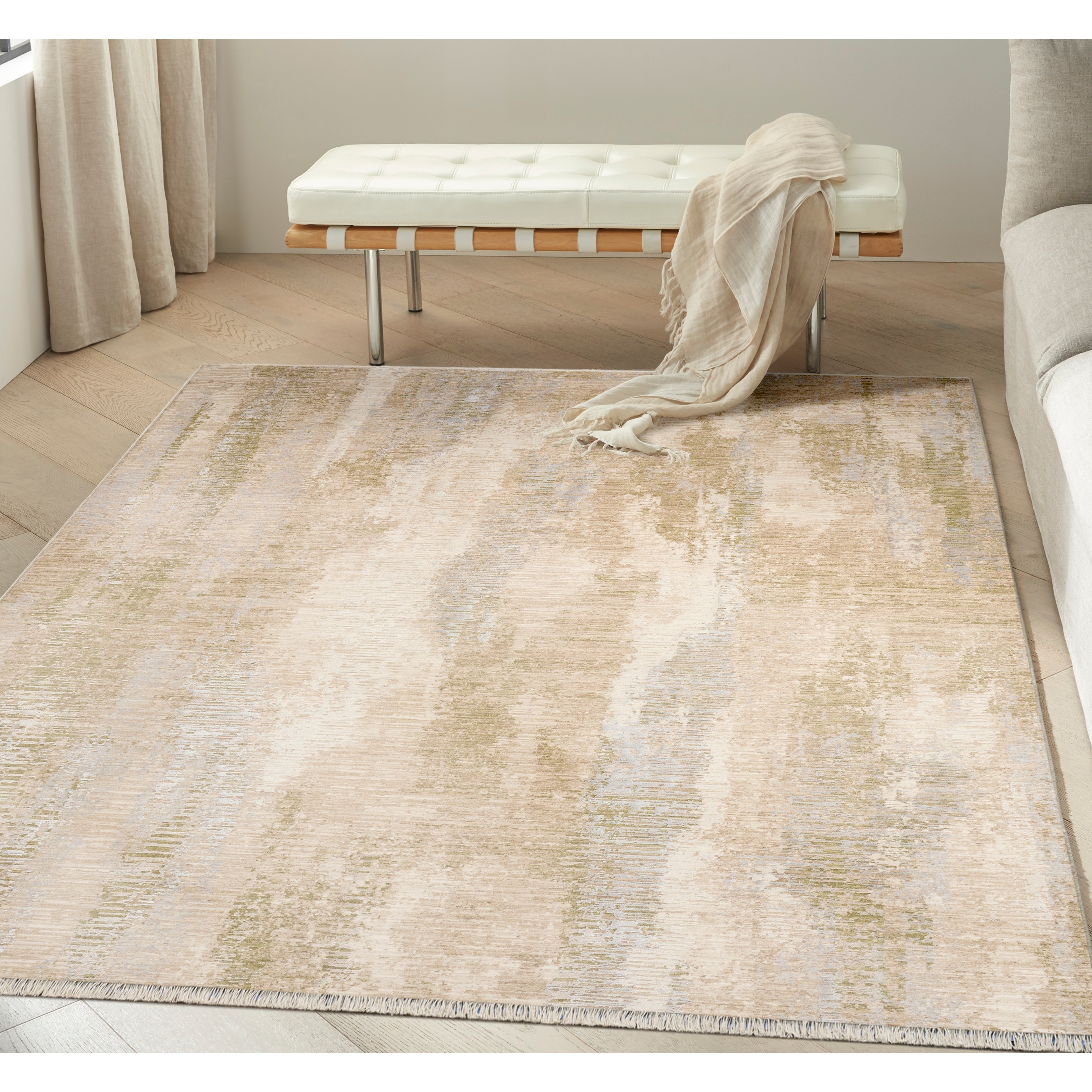 Calvin Klein CK089 Drift Indoor only Beige Abstract Area Rug
