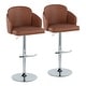 preview thumbnail 38 of 53, Porch & Den Dahlia Adjustable Bar Stool with Rounded T Footrest (Set of 2)