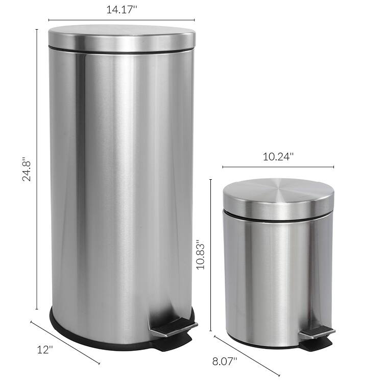 happimess Oscar 8-Gallon Step-Open Trash Can and Mini Trash Can