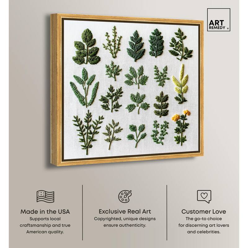 Stitched Sprout II Canvas by Art Remedy