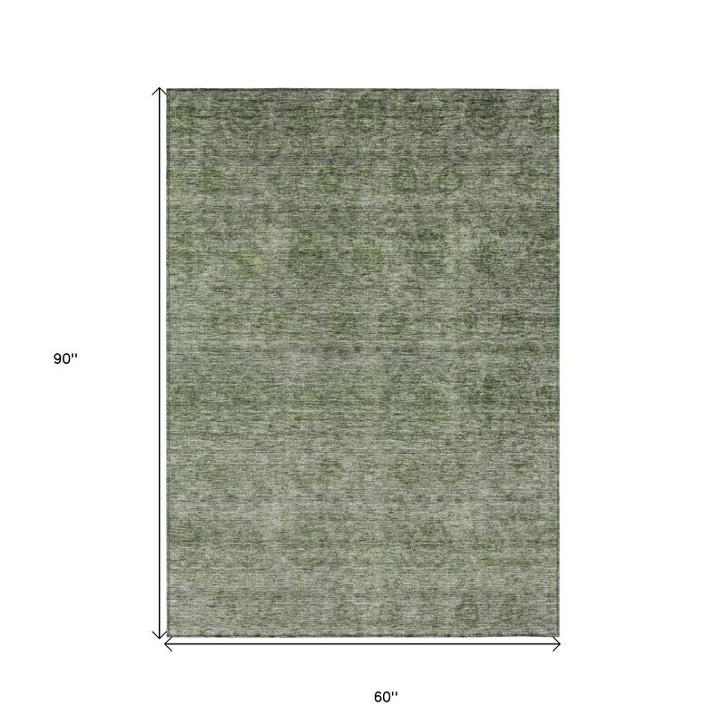 HomeRoots Floral Transitional Rectangle Outdoor Rug