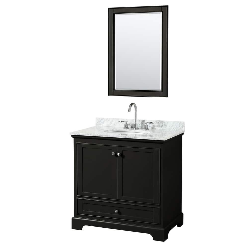Wyndham Collection Deborah 36" Free Standing Single Vanity Set with