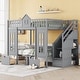 preview thumbnail 12 of 26, Full-Over-Full Bunk Bed with Changeable Table , Bunk Bed Turn into Upper Bed and Down Desk
