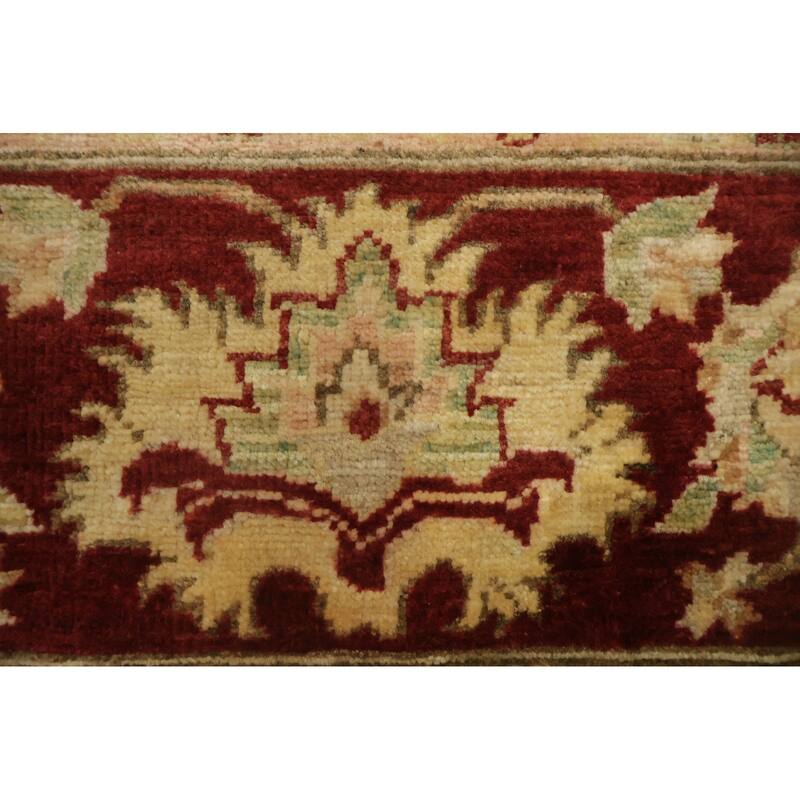 Hand Knotted Oriental 100% Wool Carpet Traditional All-Over Beige & Ivories Peshawar Area Rug - 8' 5'' X 6' 0''