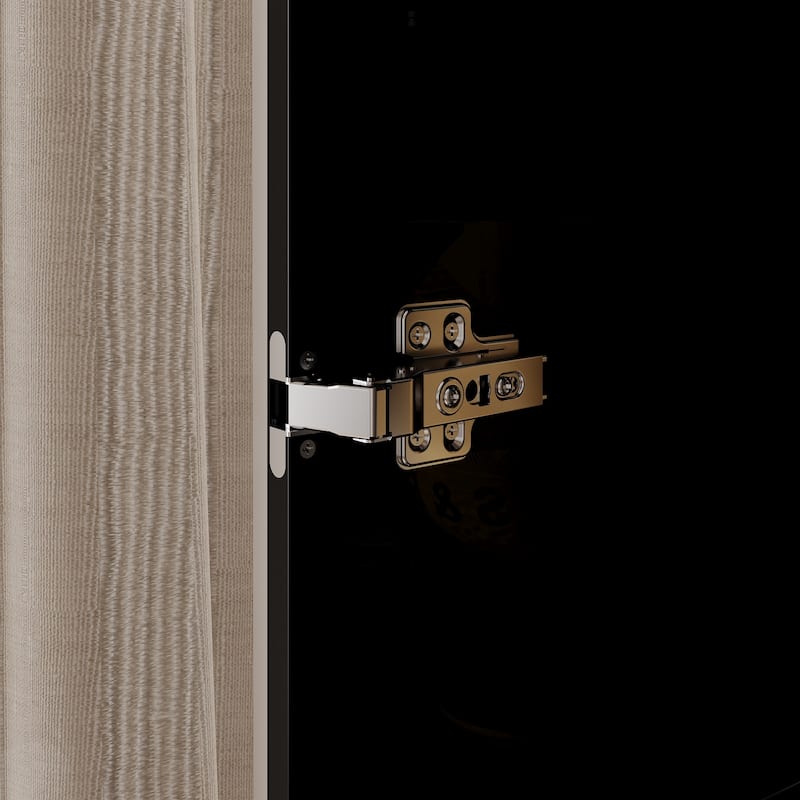 Glass Display Cabinet with LED Spotlight and Wood Grain Door Tall Aluminum Frame Curio Cabinet