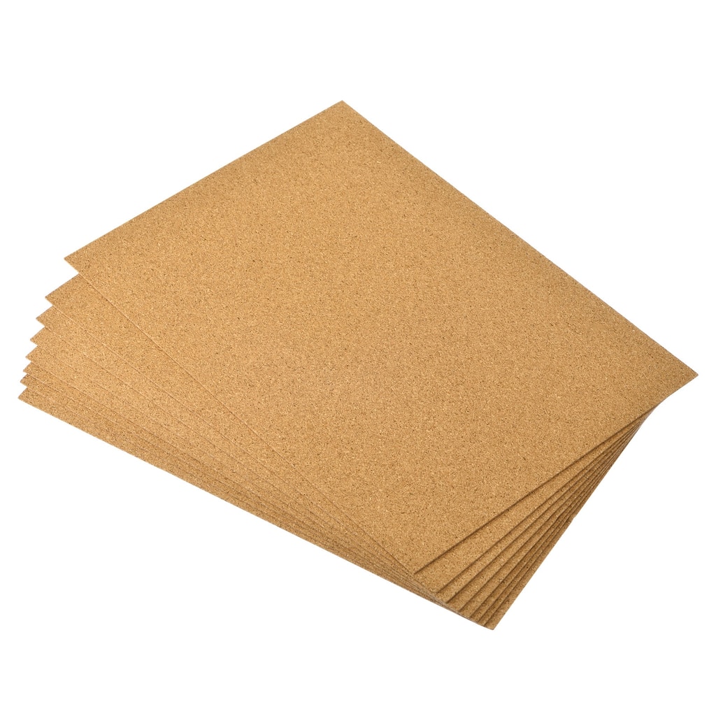 8pcs Self-Adhesive A4 Size Cork Sheets, 8.3" x 11.8" Cork Backing Sheets - Brown