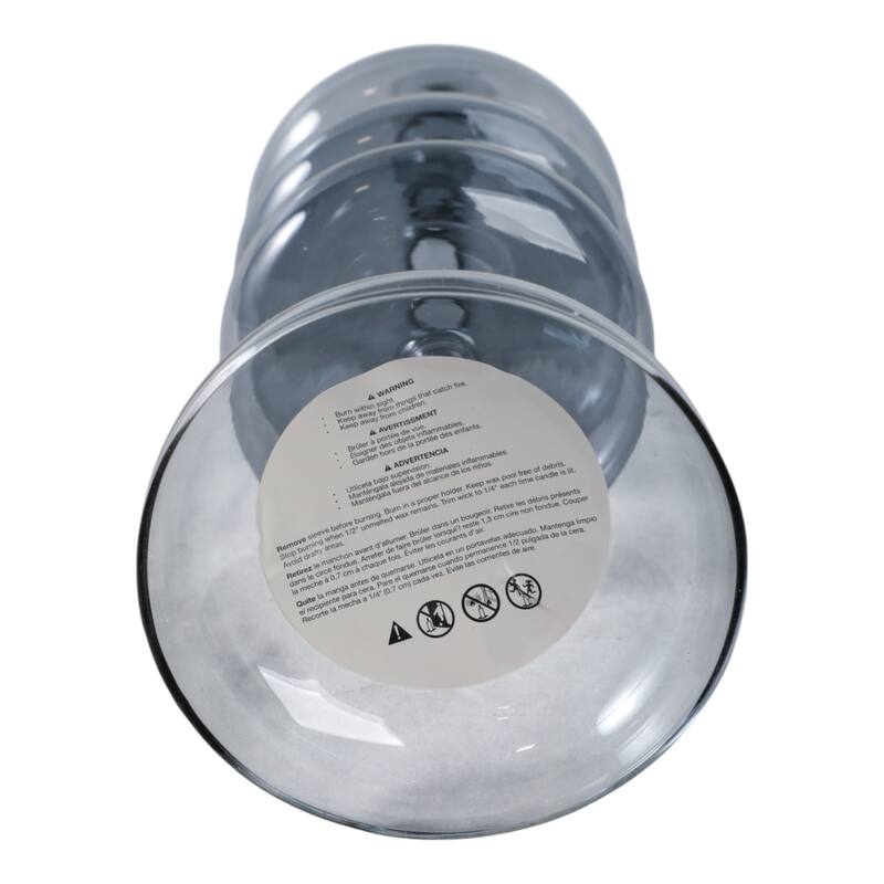 Modern Glass Retro Bubble Pillar and Taper Candle Holder Sleek Design