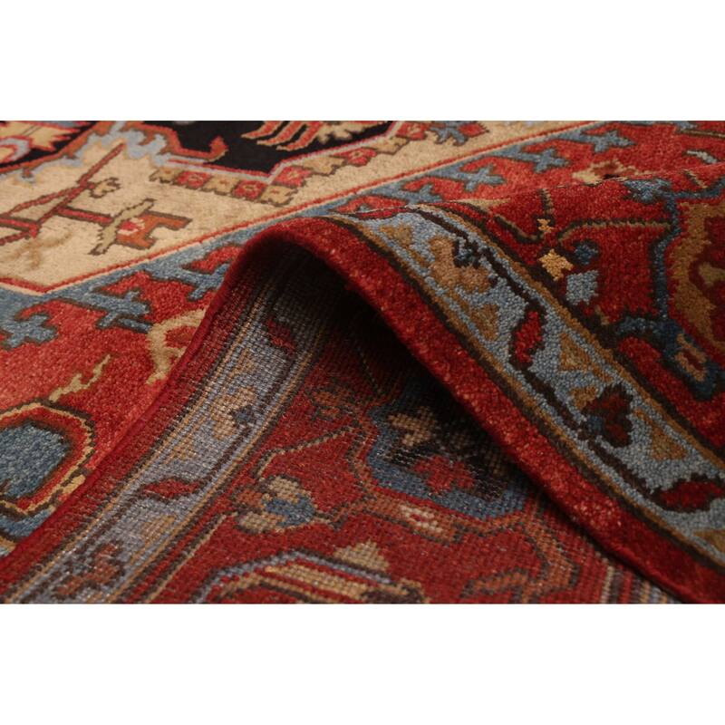 ECARPETGALLERY Hand-knotted Serapi Heritage Red Wool Rug - 7'10 x 9'11