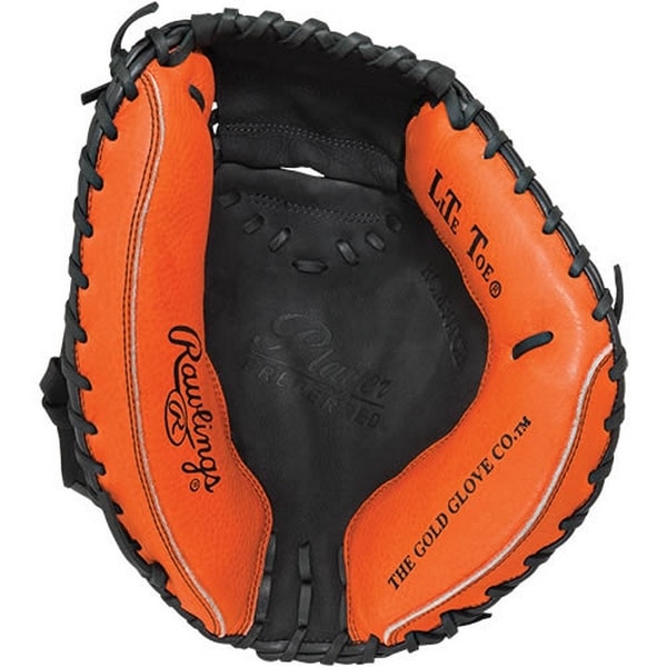 rawlings black and orange catchers mitt