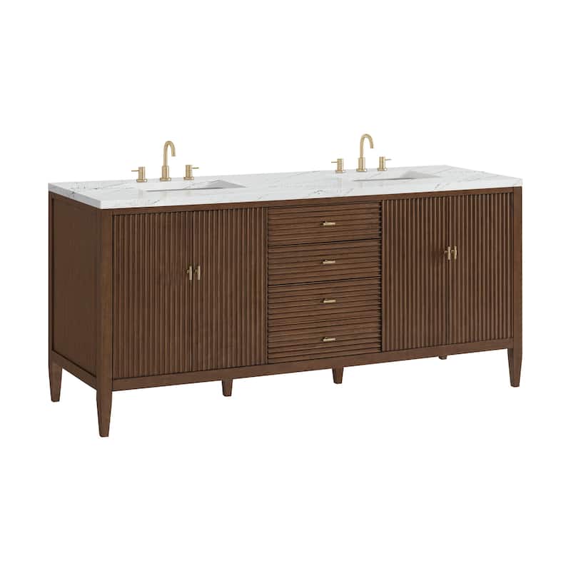 James Martin Vanities 485-V72-3ENC Myrrin 72" Double Basin Wood Vanity