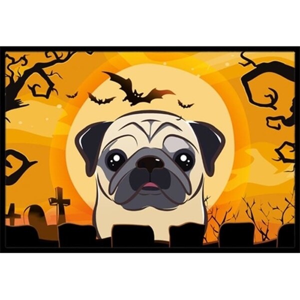 Carolines Treasures BB1820JMAT Halloween Fawn Pug Indoor & Outdoor Mat 24 x 36 in.