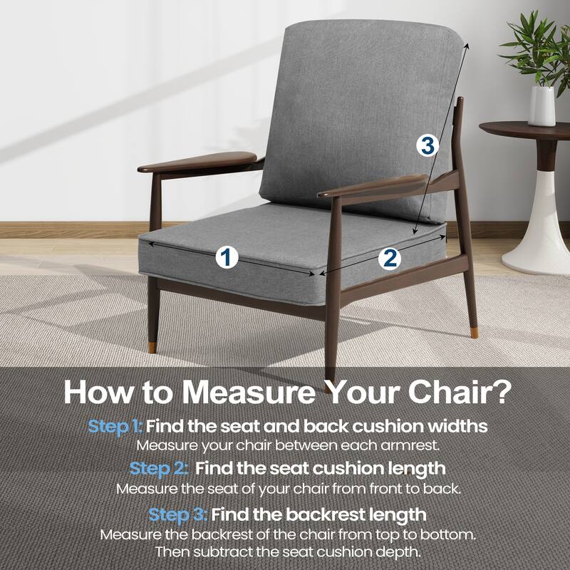 22 x 21 in Outdoor Patio Deep Seat Cushions Set Water Resistant