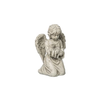 Cherub With Cat Figurine