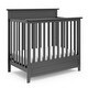 preview thumbnail 1 of 37, Storkcraft Petal 4-in-1 Convertible Mini Crib with Bonus Mattress Gray