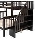 preview thumbnail 43 of 52, Modern Twin over Full Bunk Bed With Drawer,Storage And Guard Rail,Solid Construction for Kids