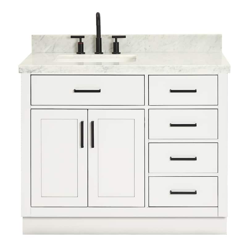 Ariel T043SLCWRVO Hepburn 43" Free Standing Single Basin Vanity Set - White