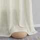 preview thumbnail 55 of 94, HLC.me Abbey Faux Linen Textured Semi Sheer Privacy Light Filtering Transparent Window Grommet Curtain Panels, Pair