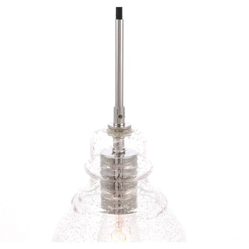 Adelee 6.25-Inch 1-Light Clear Seeded Glass Pendant