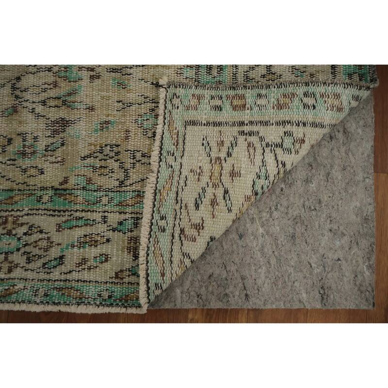 Hand Knotted Oriental 100% Wool Carpet Transitional Floral Beige & Ivories Anatolian Area Rug - 8' 10'' X 5' 11''