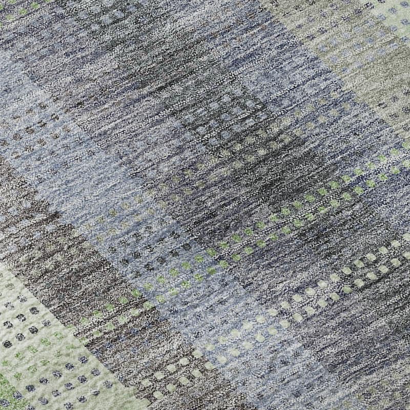 Premium Washable Super Soft Modern Plaid Mayfield Rug