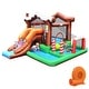 preview thumbnail 2 of 7, Kids Inflatable Bounce House Jumping Castle Slide Climber Bouncer with 550W Blower - Multi - 153.5''x 120''x 86.5''(L x W x H)