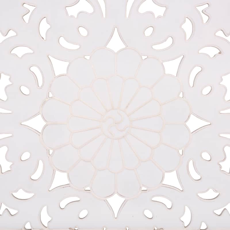 SAFAVIEH Home Remedy Grey Walnut Cut-Out Pattern Headboard