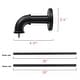 preview thumbnail 7 of 22, UTOPIA ALLEY Wall Mounted 1 inch Industrial Curtain Rods, Blackout, Wrap Around Curtain Rods, Rustic Style, Matte Black
