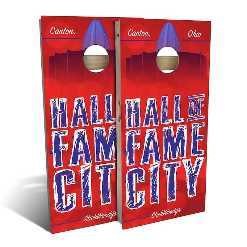 Hall Of Fame City Outdoor Cornhole Board Set - Backyard 2x4 - NO Accessories